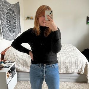 vintage black turtleneck